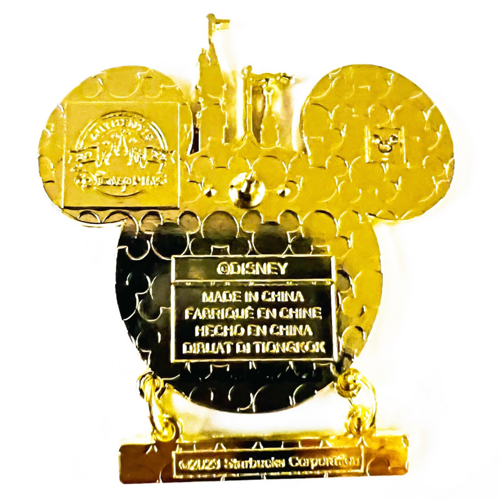 Disneyland Starbucks Sleeping Beauty Castle Dangle Pin