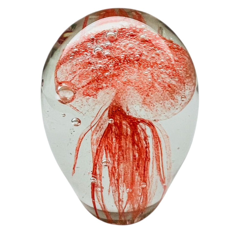 Art Glass Jellyfish Paperweight