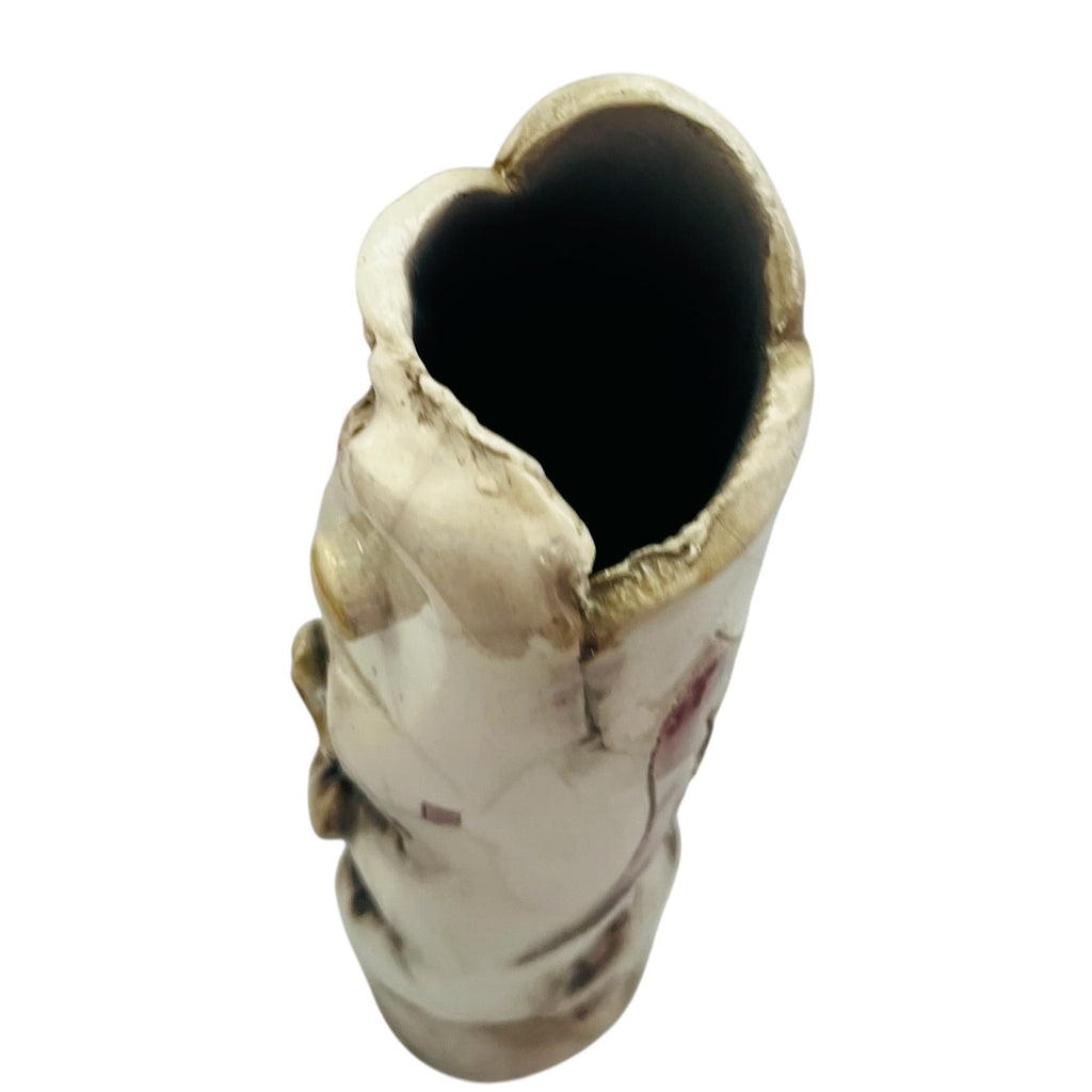 Joseph Rodriguez Raku Southwest Wrapped Art Pottery Vessel Vase