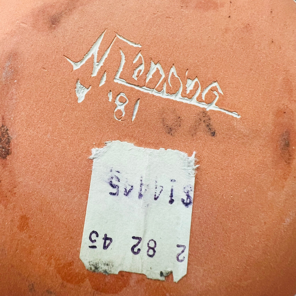 Vintage 1981 Pottery Signed Double Spout Wedding Vase