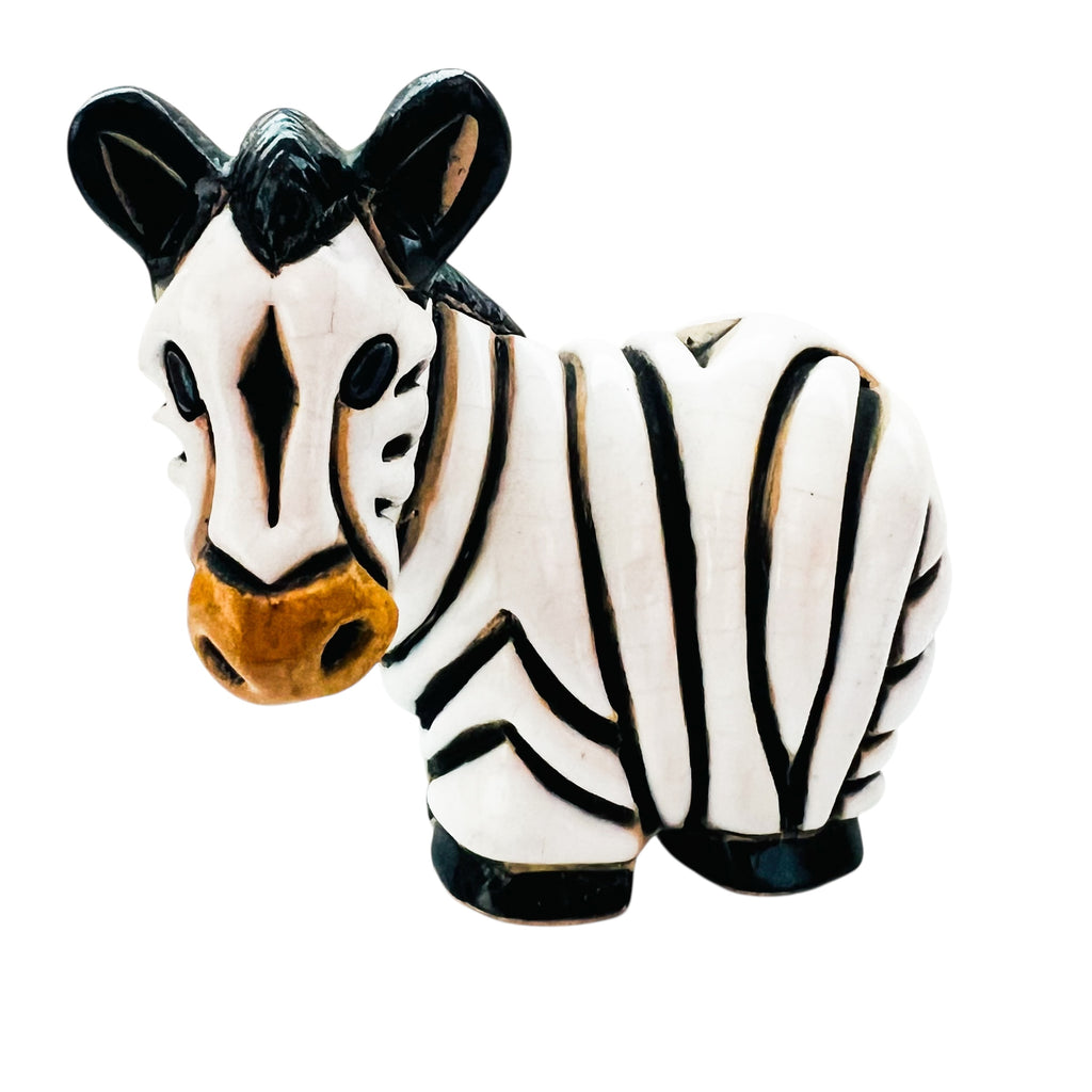 Vintage Artesania Rinconada Ceramic Zebra Uruguay Figure