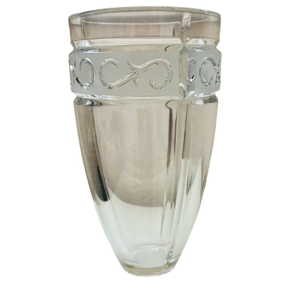 Marquis By Waterford Arabesque Lead Crystal Frosted Vase