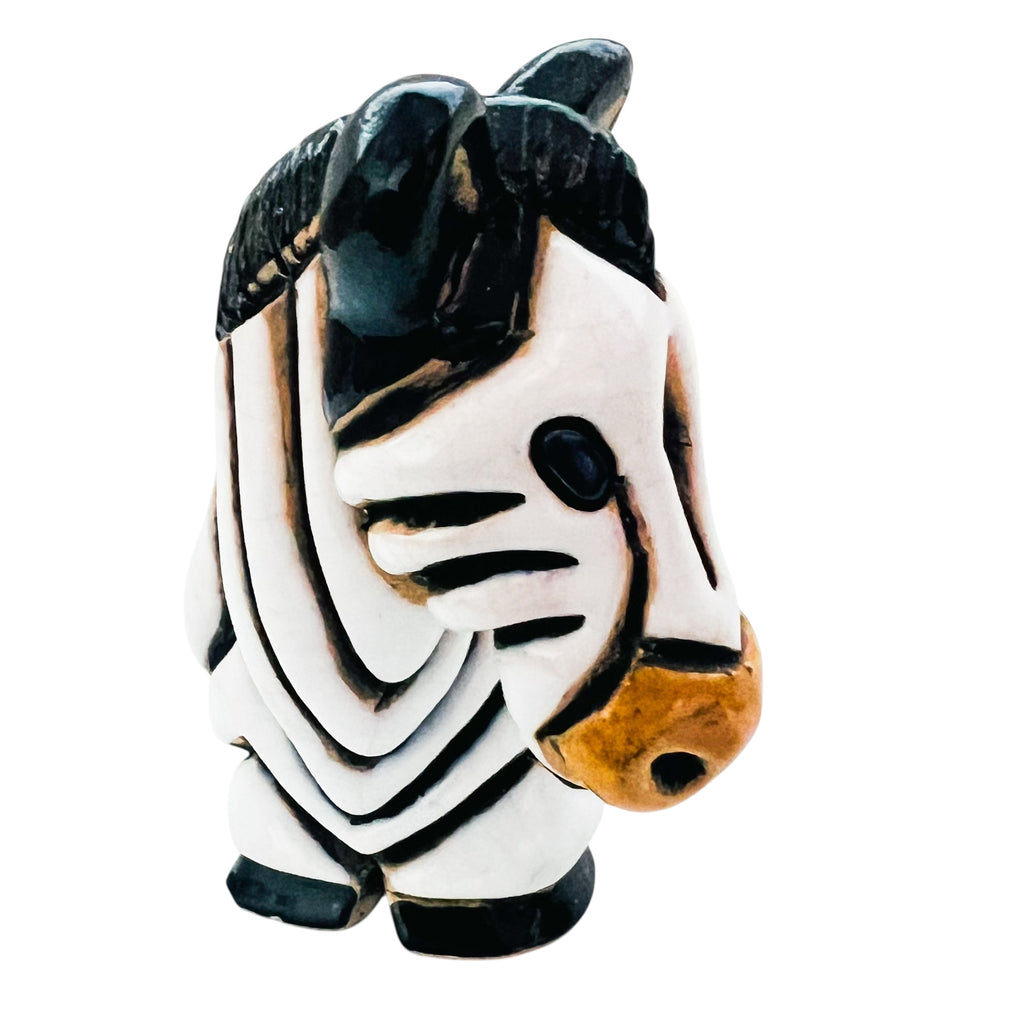 Vintage Artesania Rinconada Ceramic Zebra Uruguay Figure