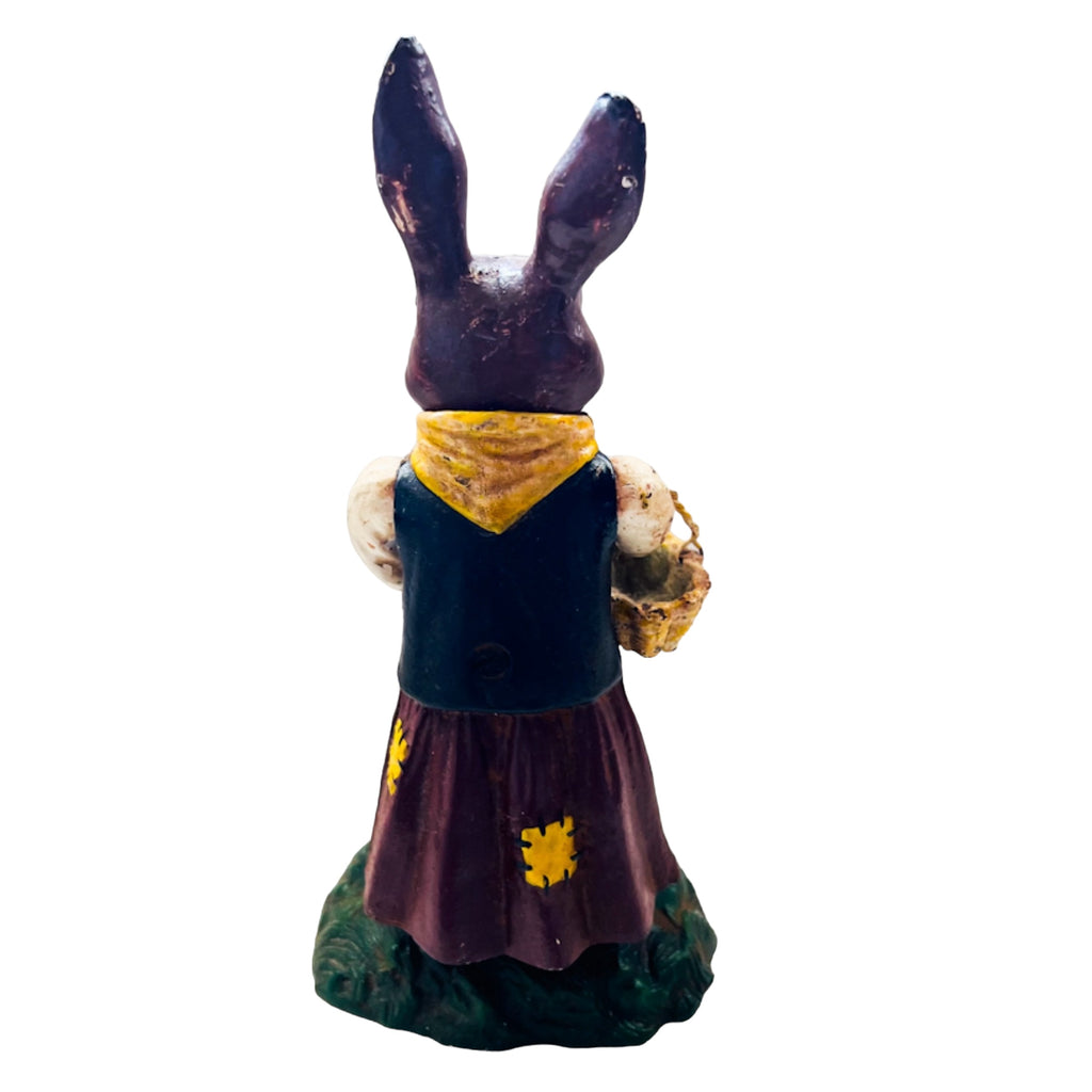 Antique Cast Iron Metal Rabbit Doorstop Figurine