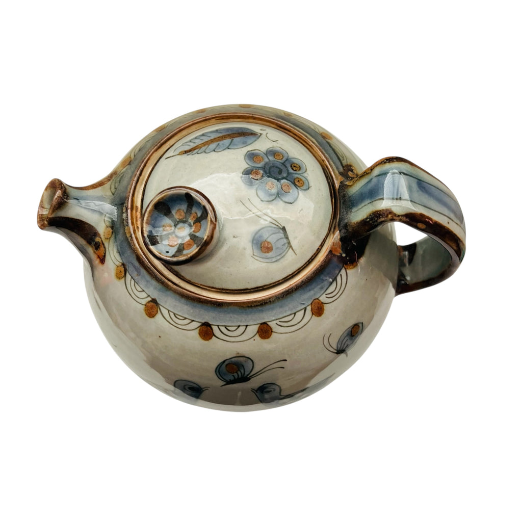 Vintage Tonala Mexican Art Signed Ken Edwards Pottery Teapot
