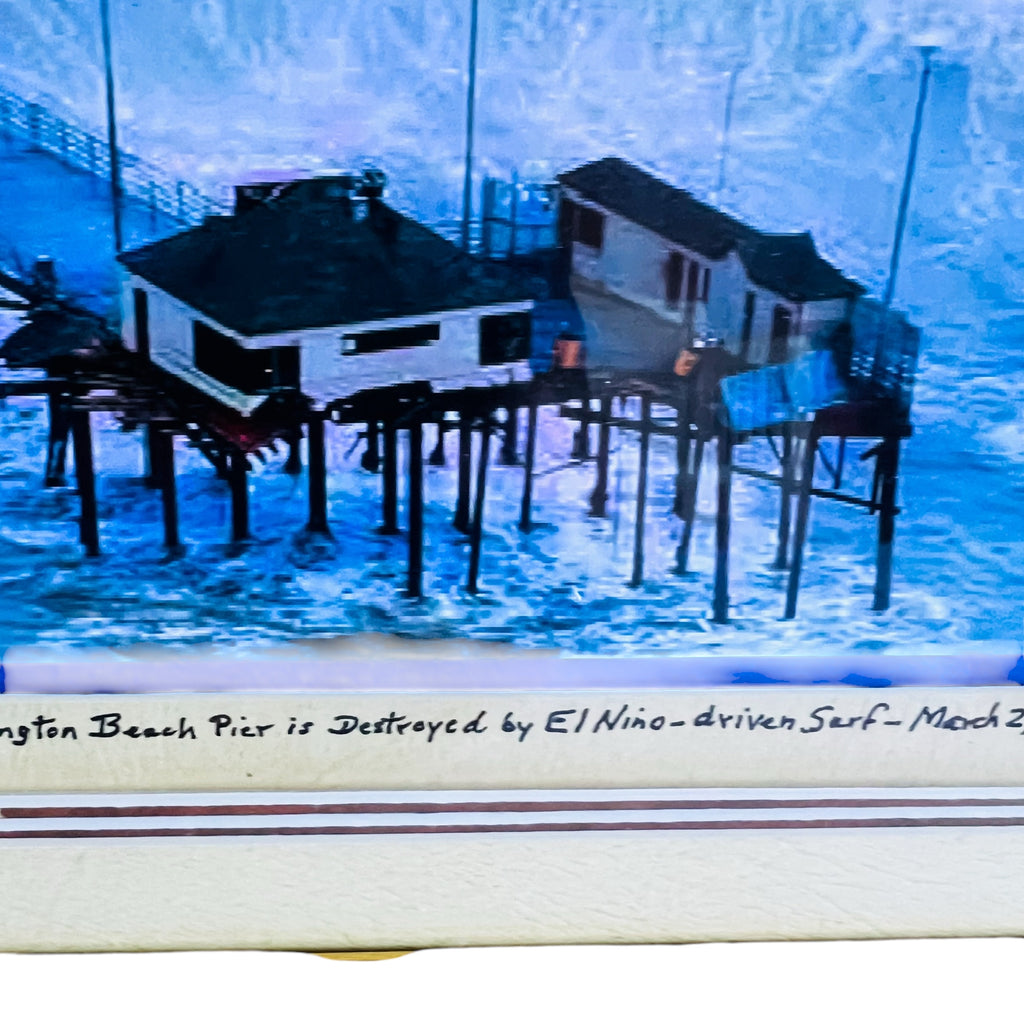 PCH Huntington Beach California Pier Photograph Matted Framed
