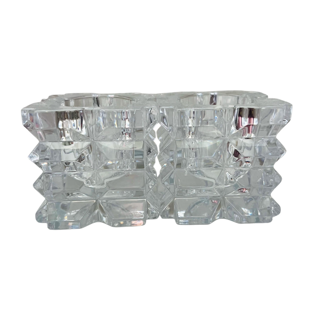 Skylight by MIKASA Clear Glass Votive Candle Holder Pair