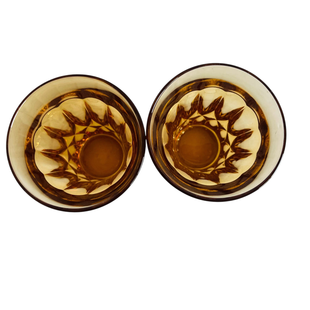 Nortitake Perspective Amber Tumbler Glass Set of 2
