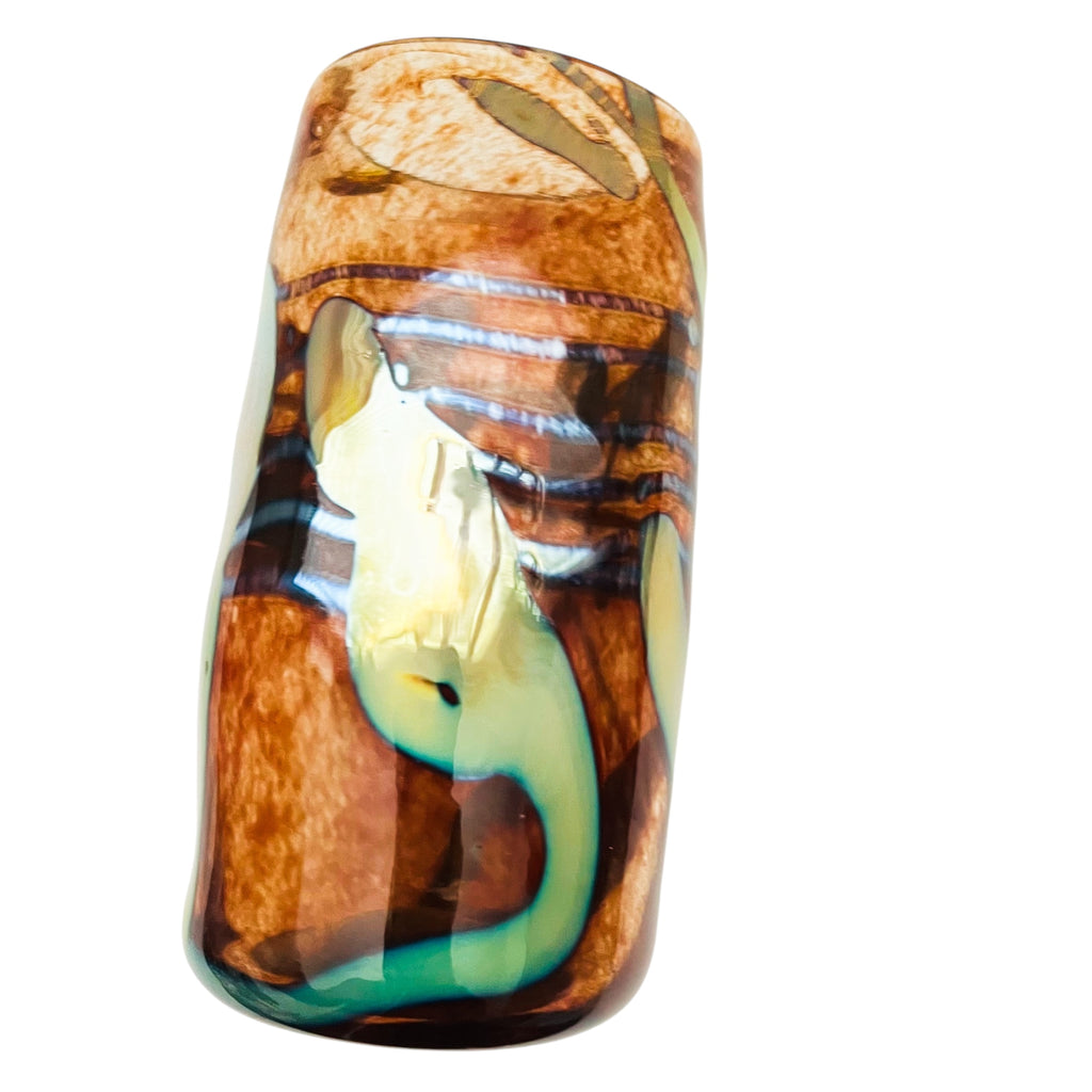 Vintage Mdina Mottled 1995 Signed Studio Art Glass