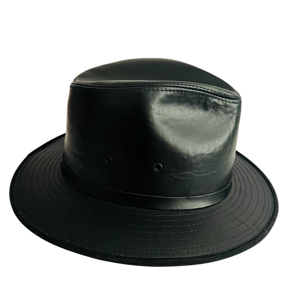 Vintage Wilsons Leather Fedora Hat Genuine Leather Hat Made in U.S.A.