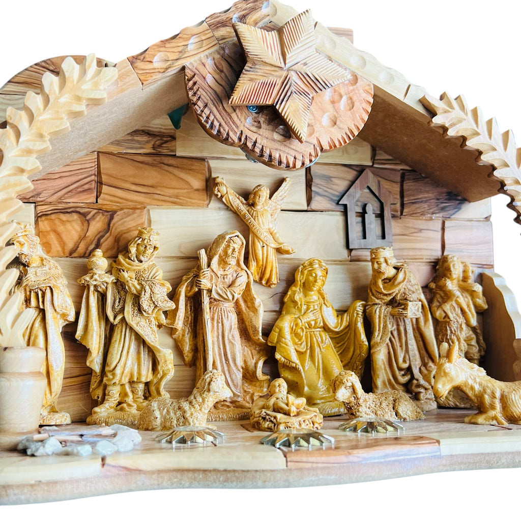 Nativity Scene Olive Wood Hand Made Music Box