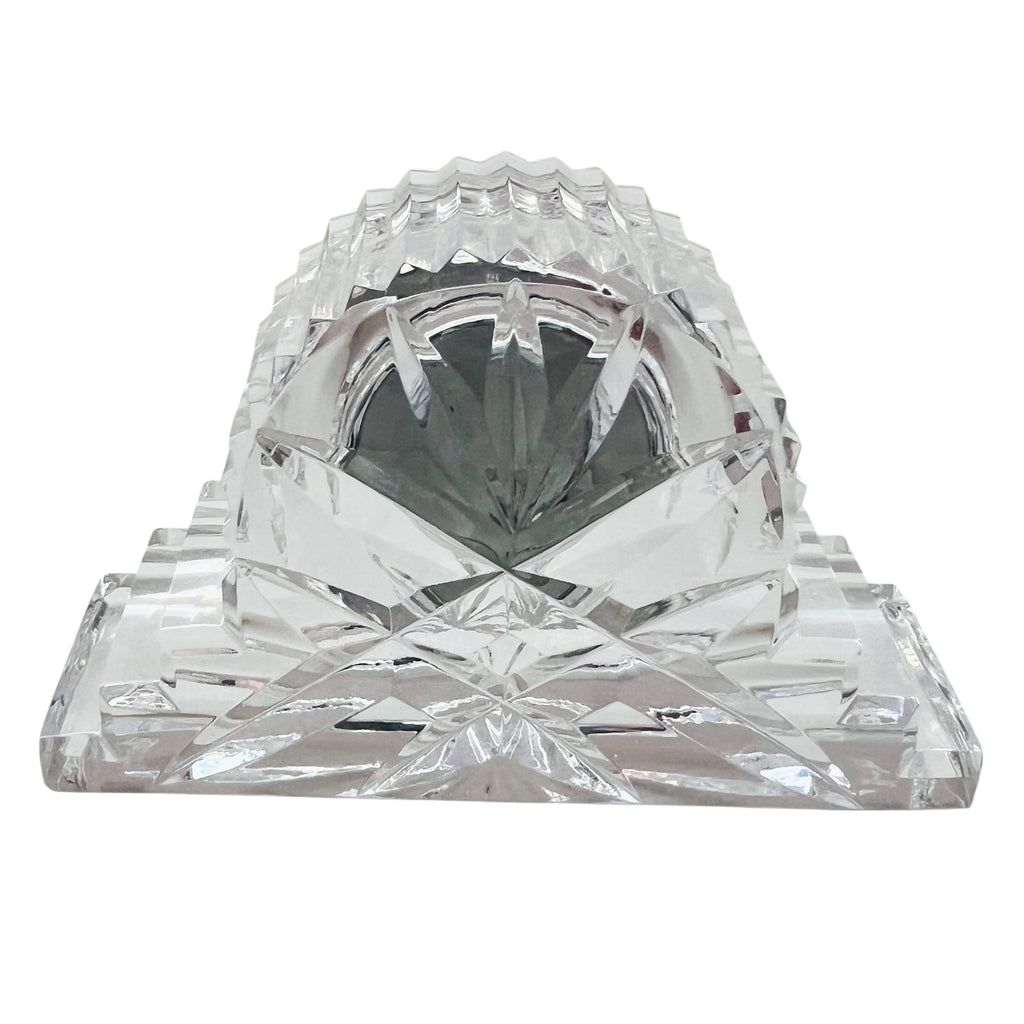 Vintage Waterford Crystal Mantel Desk Clock Made in Japan