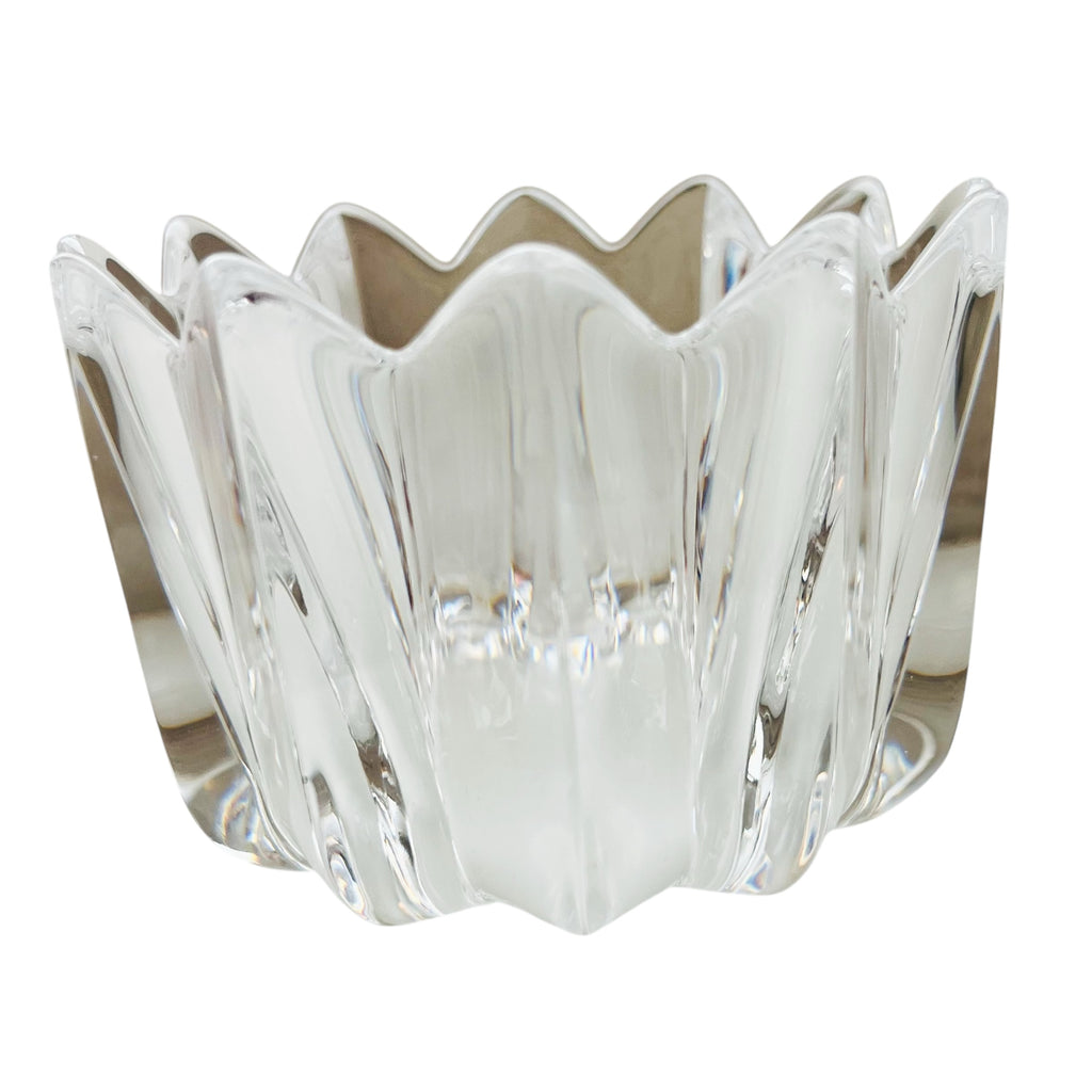 Vintage Orrefors Crystal Crown Design Art Glass Bowl