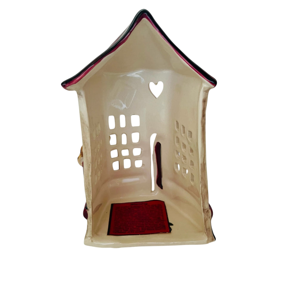 Blue Sky Clayworks Love Letters Post Office Tea Light Holder