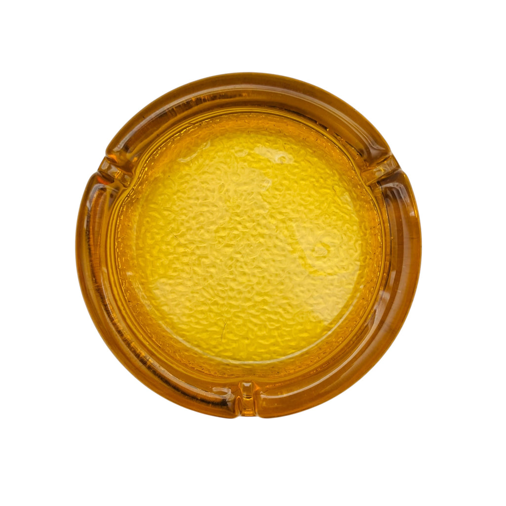 Vintage Amber Glass Coffee Table Ashtray