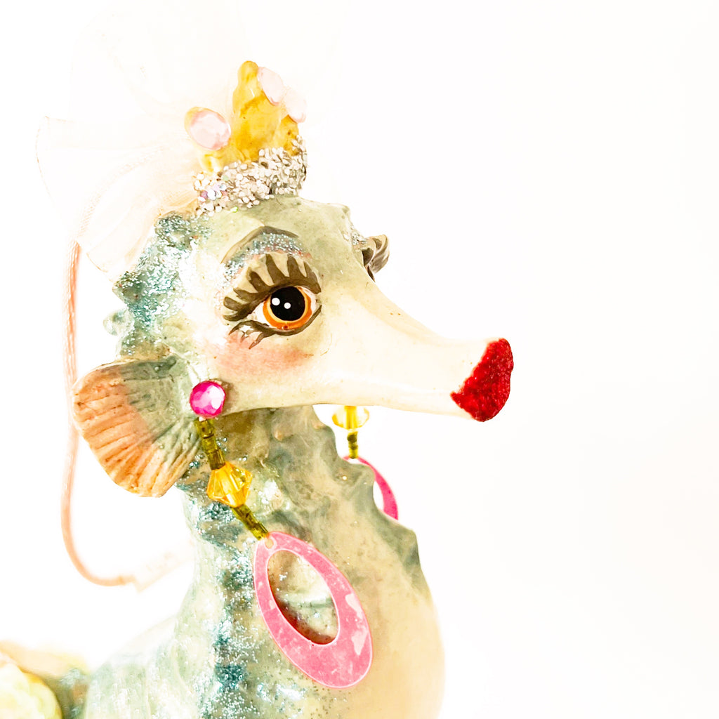 Katherine's Collection Seahorse Kissing Lips Ornament
