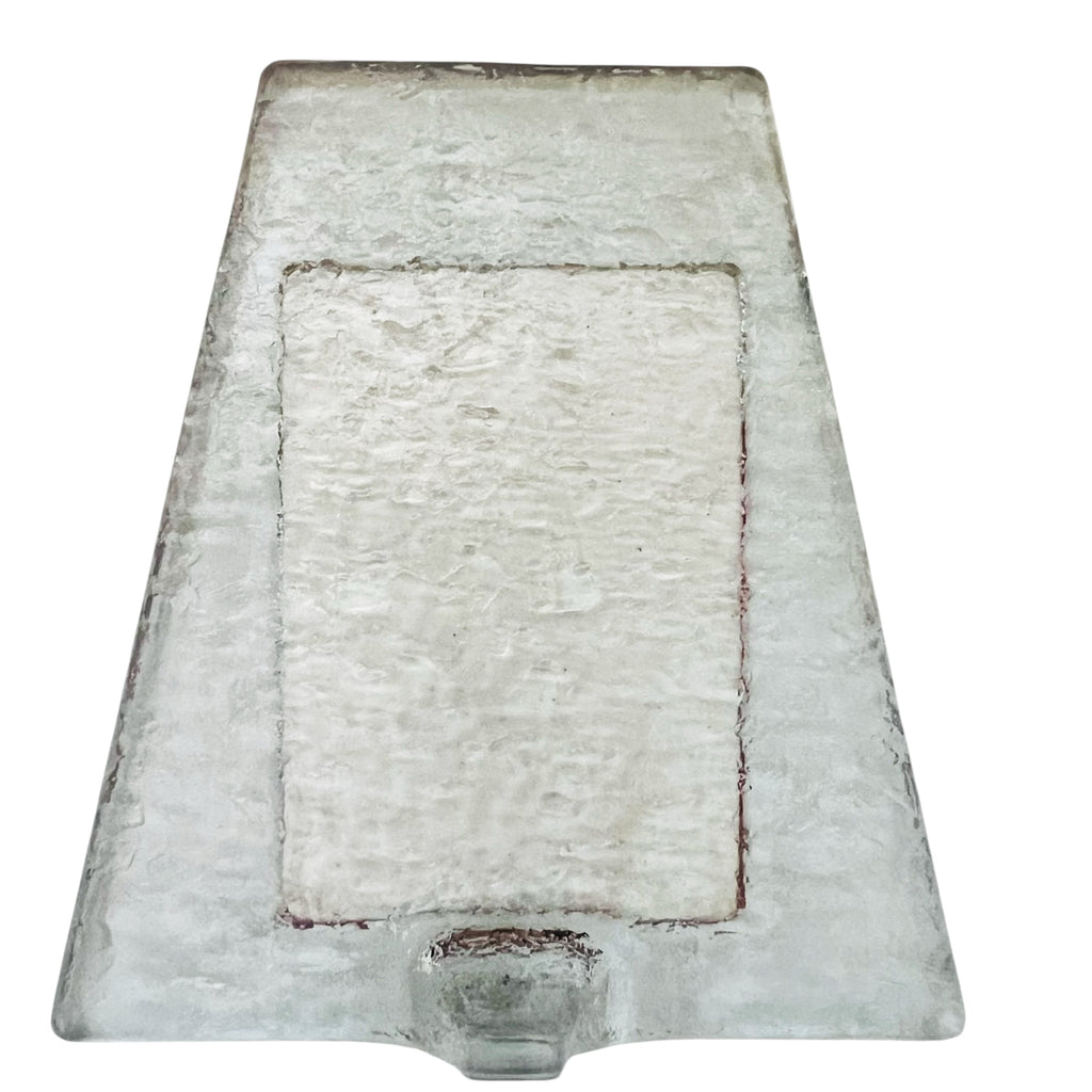 Vintage Studio Nova Crystal JAPAN Trapezoid Clear Glass Textured Picture Frame