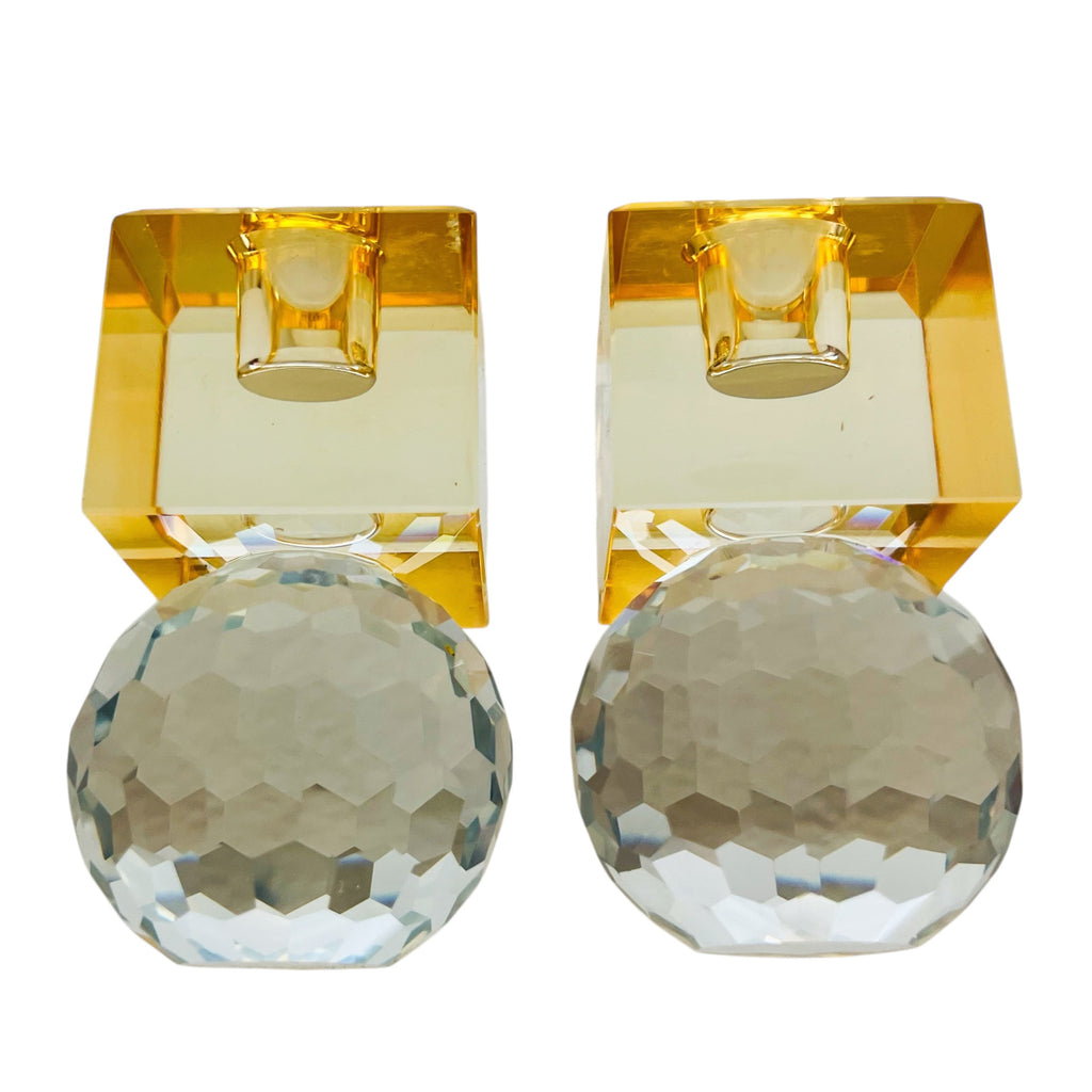Crystal Ball Taper Candle Holder Pair of 2