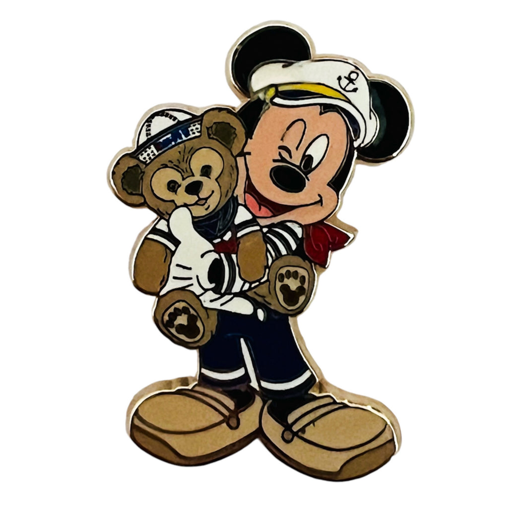 Disney Sailor Mickey Holding Duffy the Disney Bear Pin