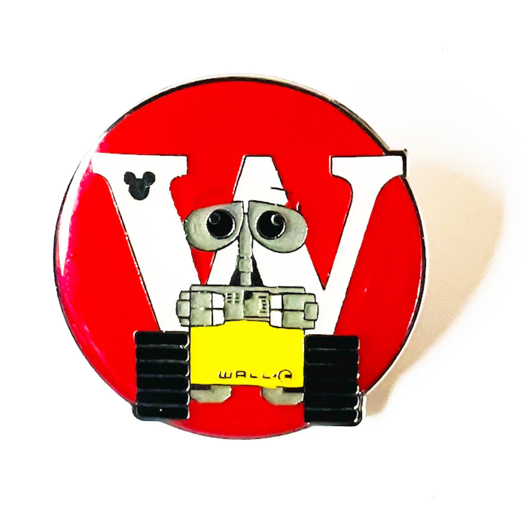 Disney Alphabet Wall-E W Hidden Mickey Series Pin