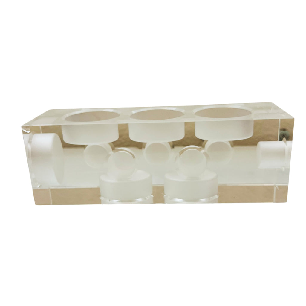 Vintage Perspex Geometric Candlestick Tealight Muti Function Candle Holder