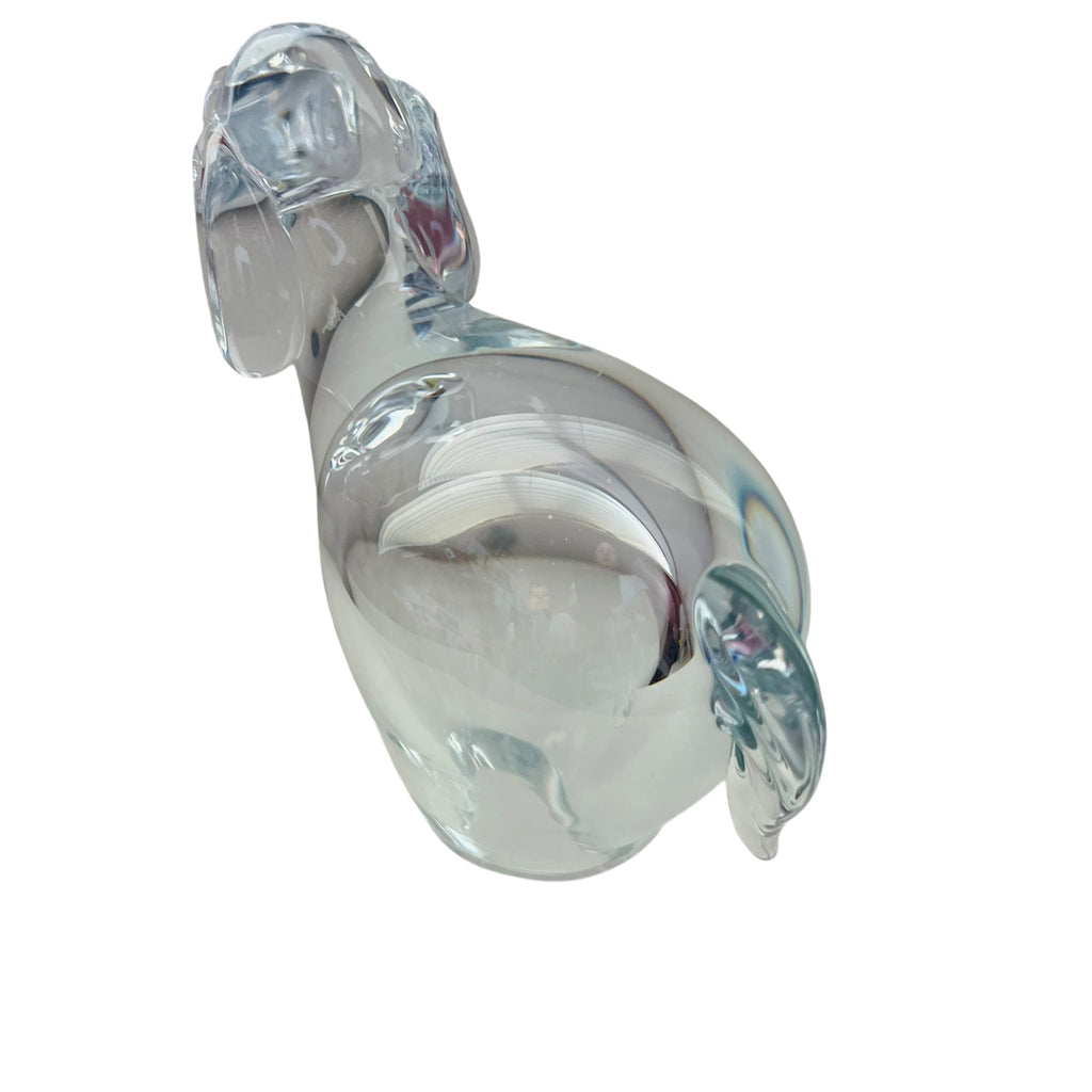 Vintage Art Glass Blown Hound Figure
