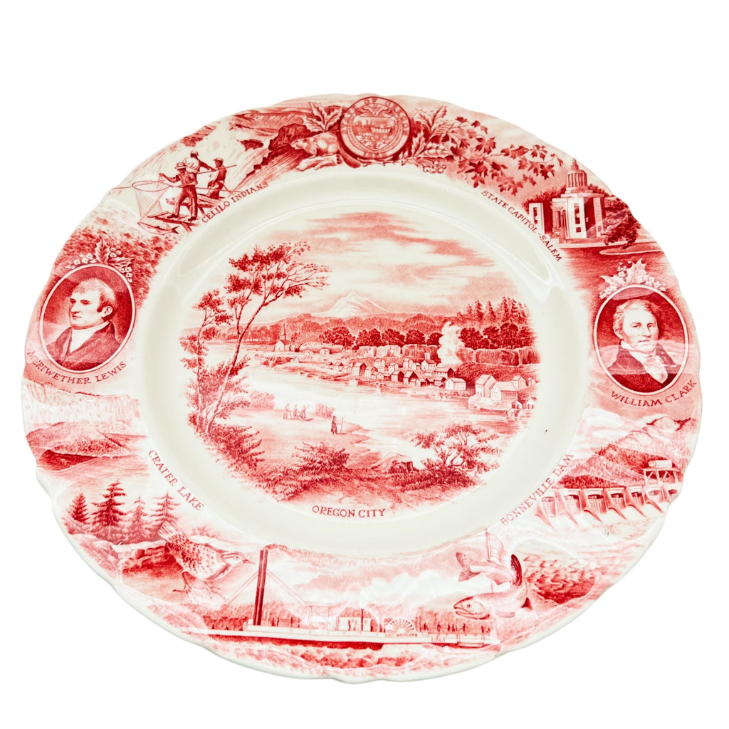 Vintage "The Oregon Plate" Meir & Frank Co Johnson Brothers England Collector Dinner Plate