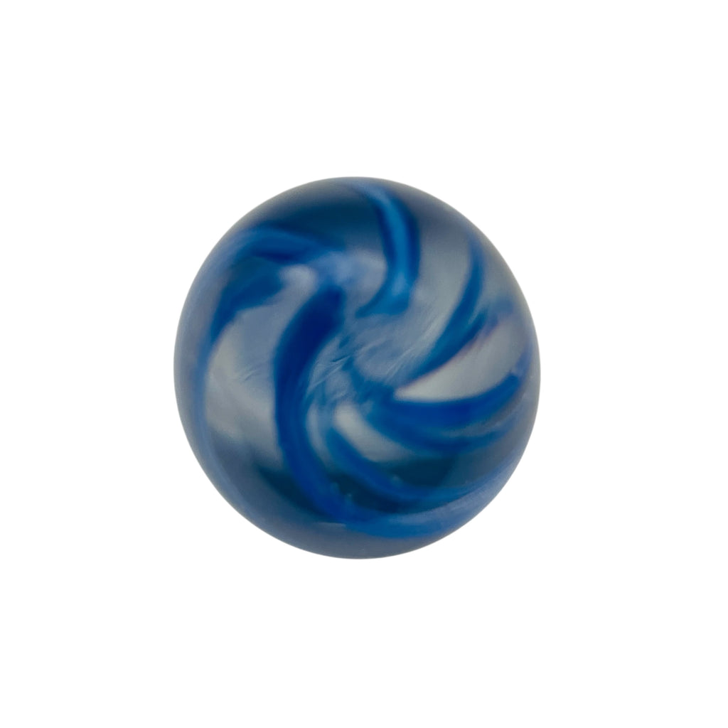 Vintage Art Glass Blue swirl Egg Paperweight