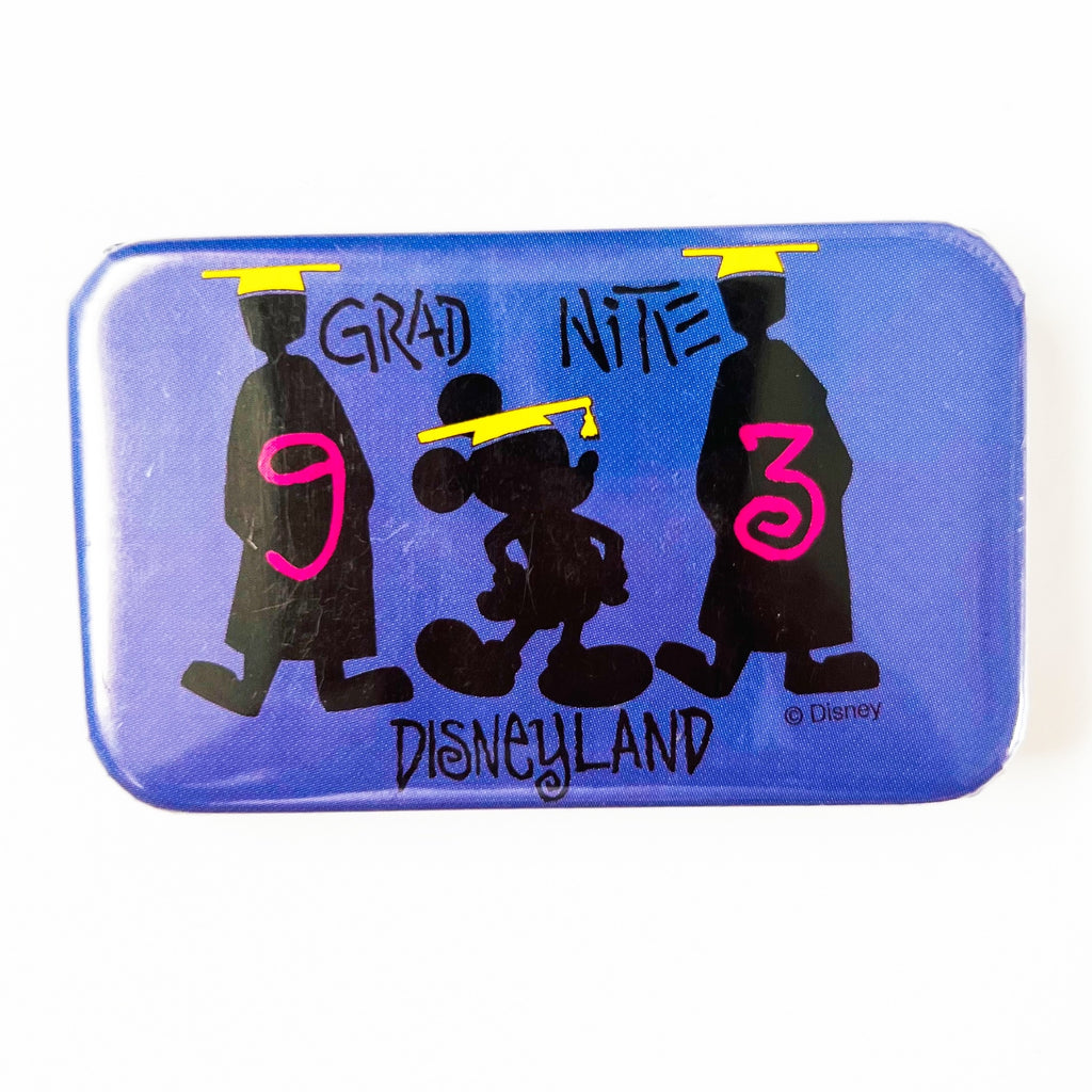 Disneyland Vintage 90’s Grad Nite Mickey Mouse Pinback Button