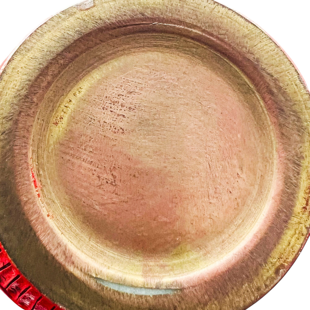 Vintage Chinese Carved Lacquer Cinnabar Village Scene Vase