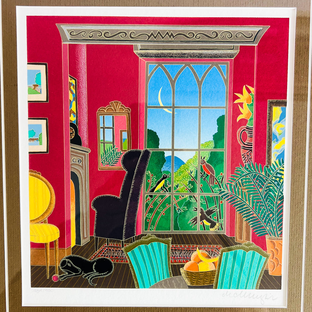 Thomas McKnight “The Red Retreat” Signed/Numbered Framed Art