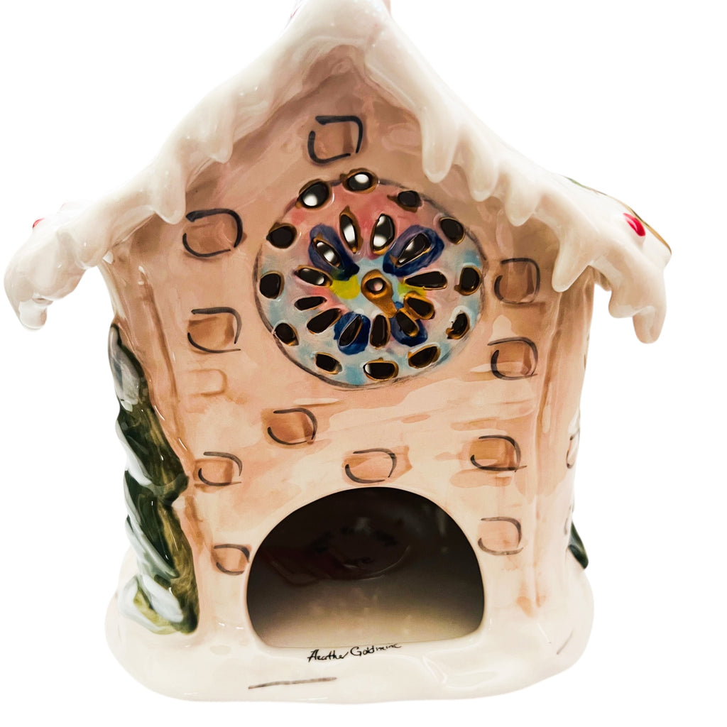 Blue Sky Clayworks Heather Goldminc Christmas Silent Night Church Tealight Candle Holder