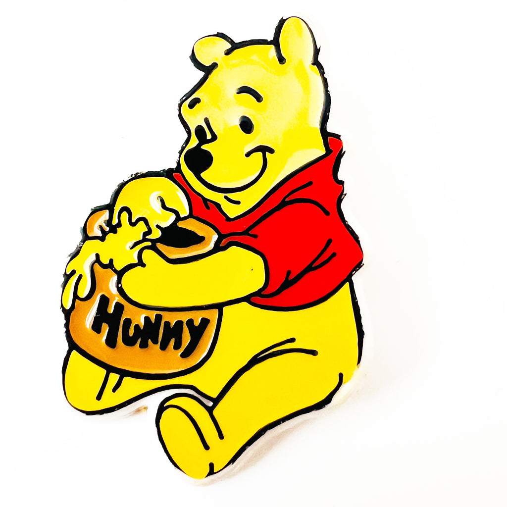 Disney Winnie The Pooh Hunny Pot Plastic Brooch Pin