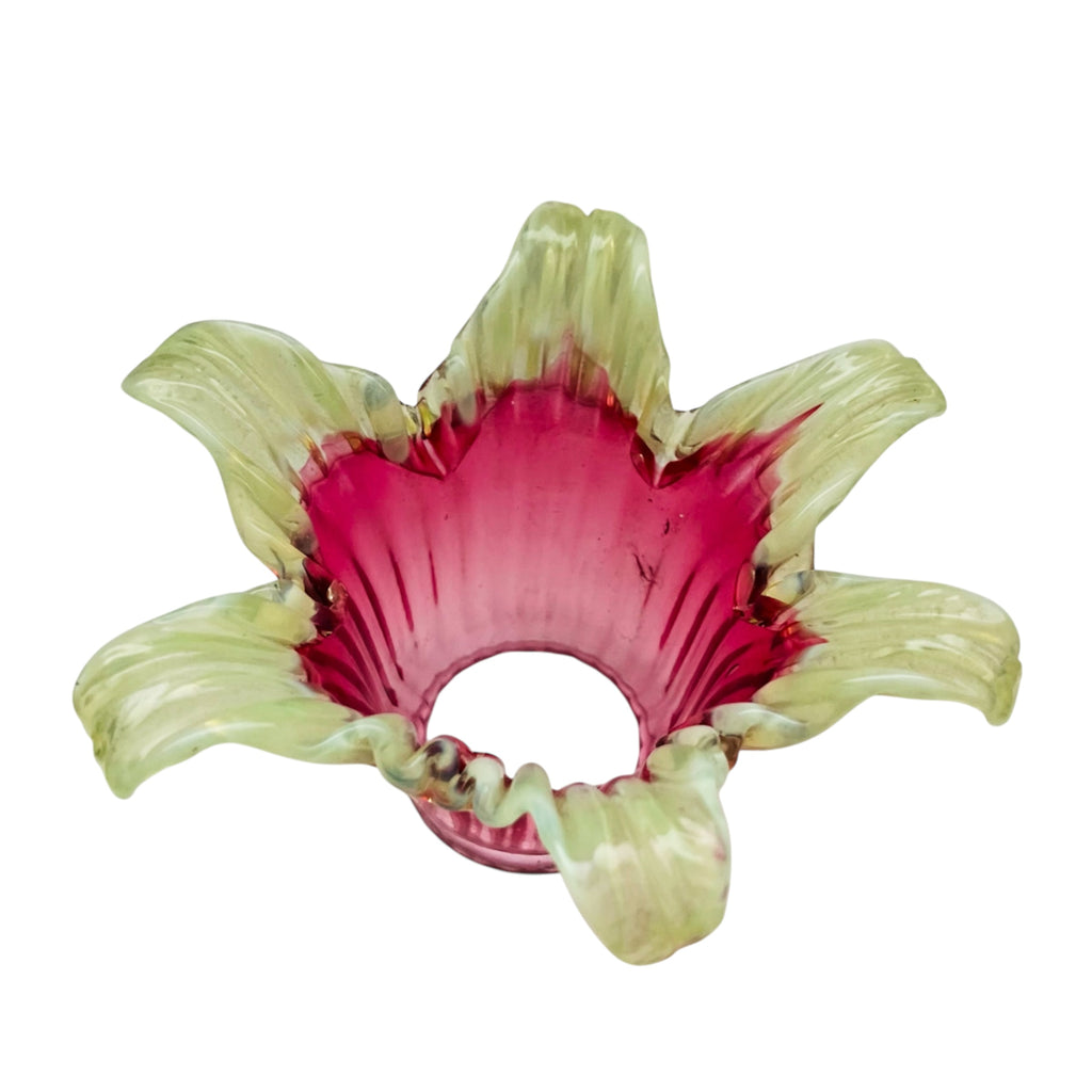 Antique Cranberry Uranium Glass Lamp Shade