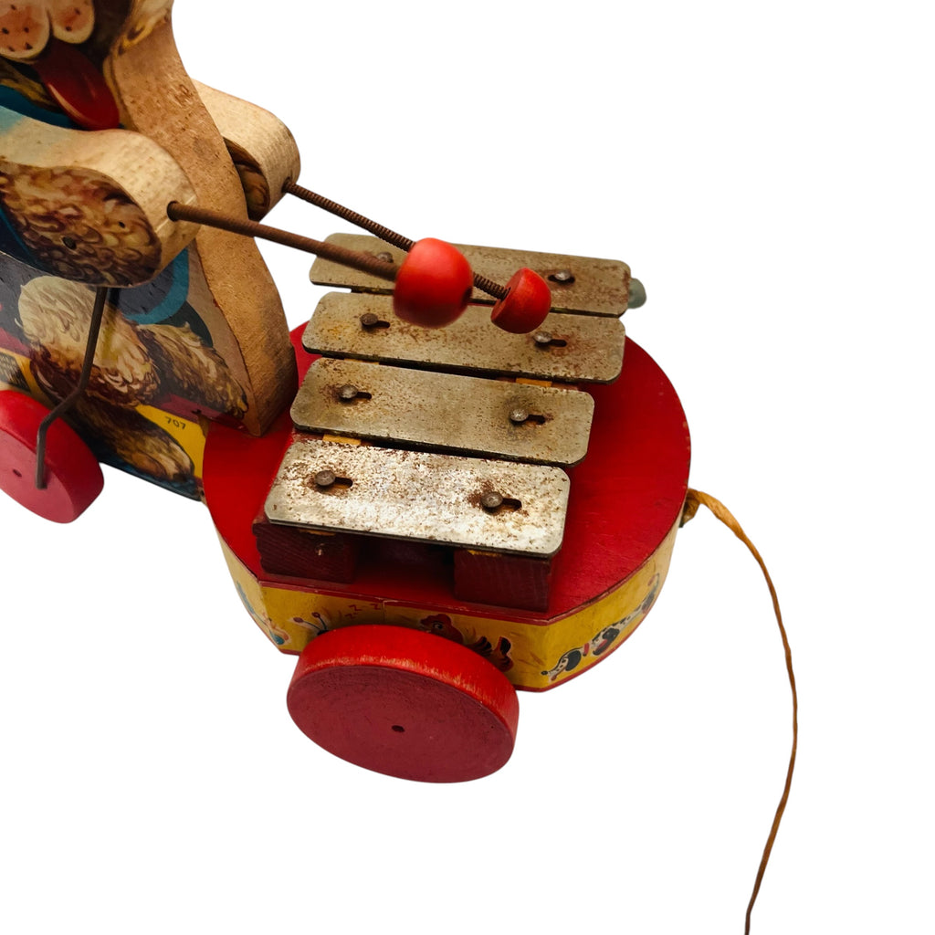 Vintage Fisher-Price Fido Zilo Pull-Along Dog Xylophone Toy