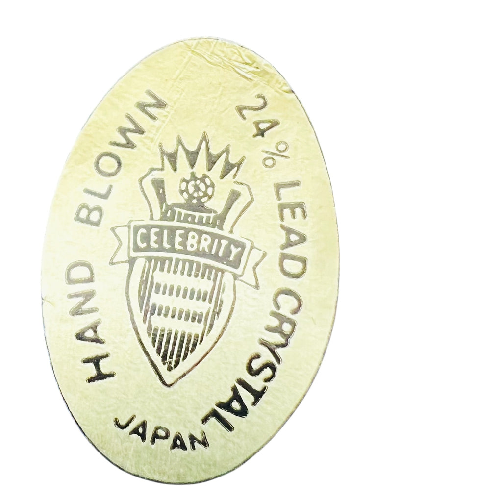 Vintage Celebrity Hand Blown Japan Cobalt Blue Sherbert Glasses Stemware Set of 2