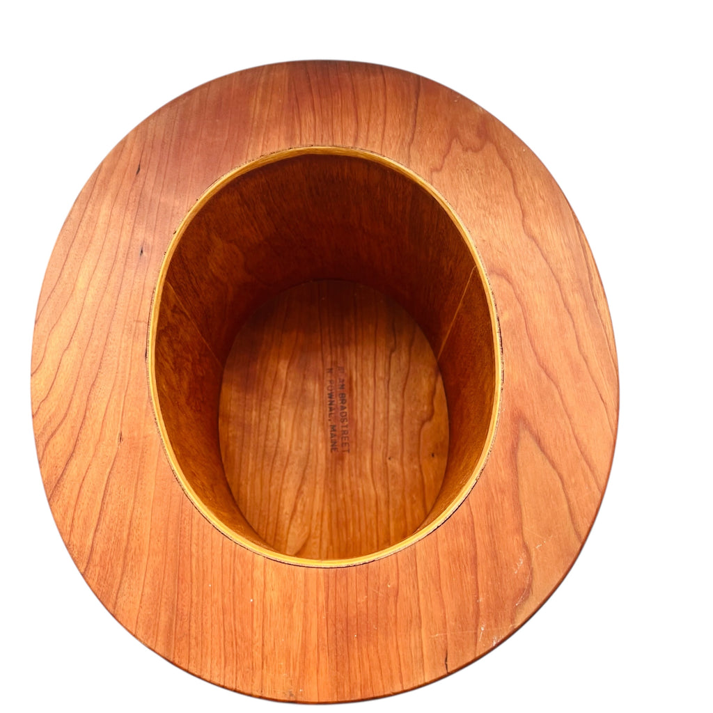 Vintage Alan Bradstreet N. Pownal Maine Wooden Top Hat