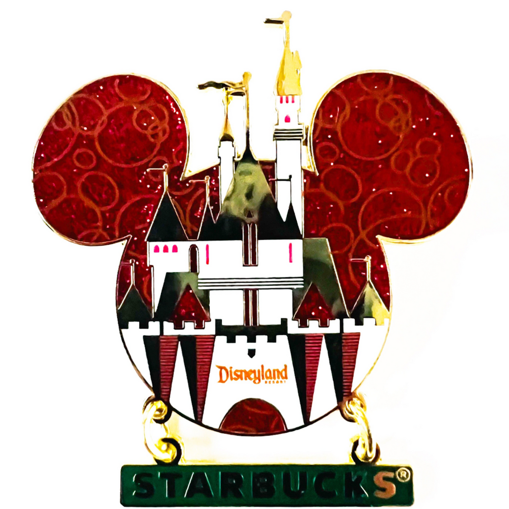 Disneyland Starbucks Sleeping Beauty Castle Dangle Pin
