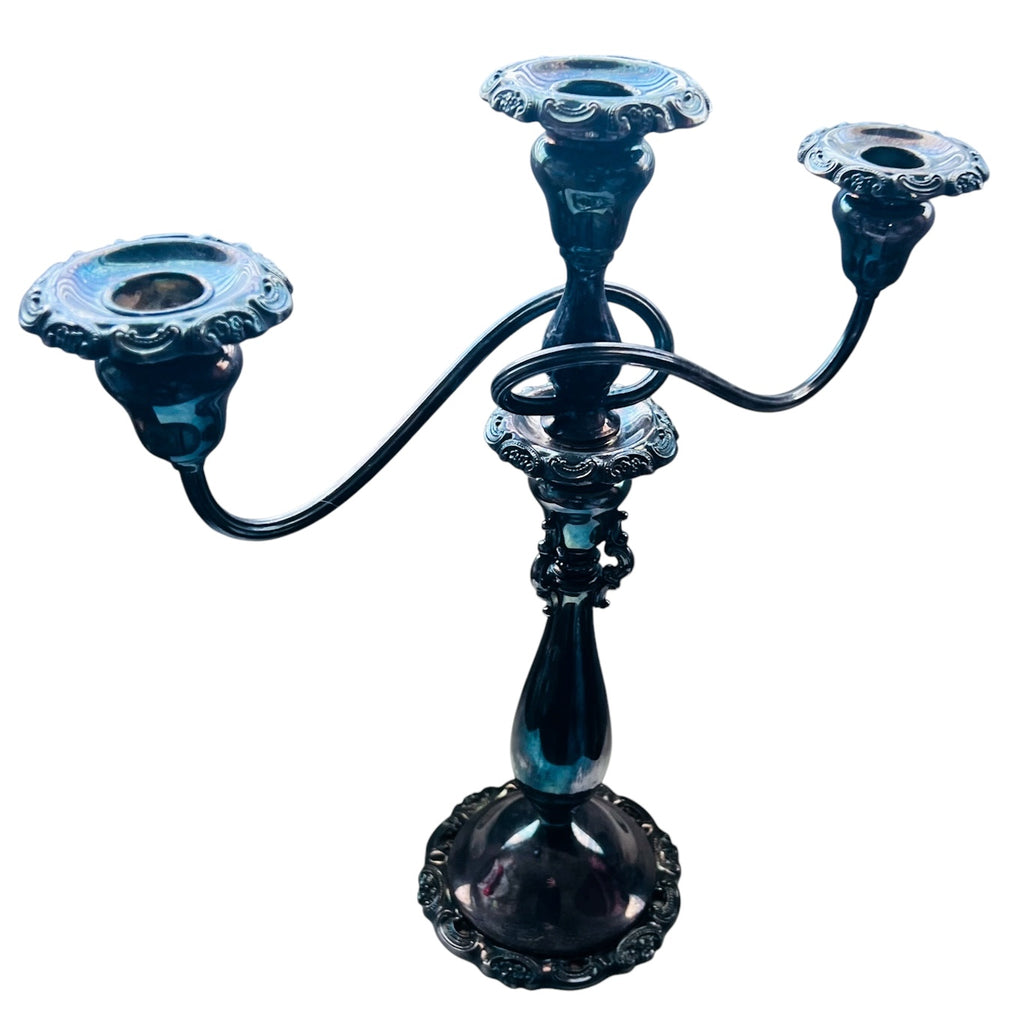 Vintage Baroque by Wallace Silver Plated Candelabra 3 Arm
Candleholder