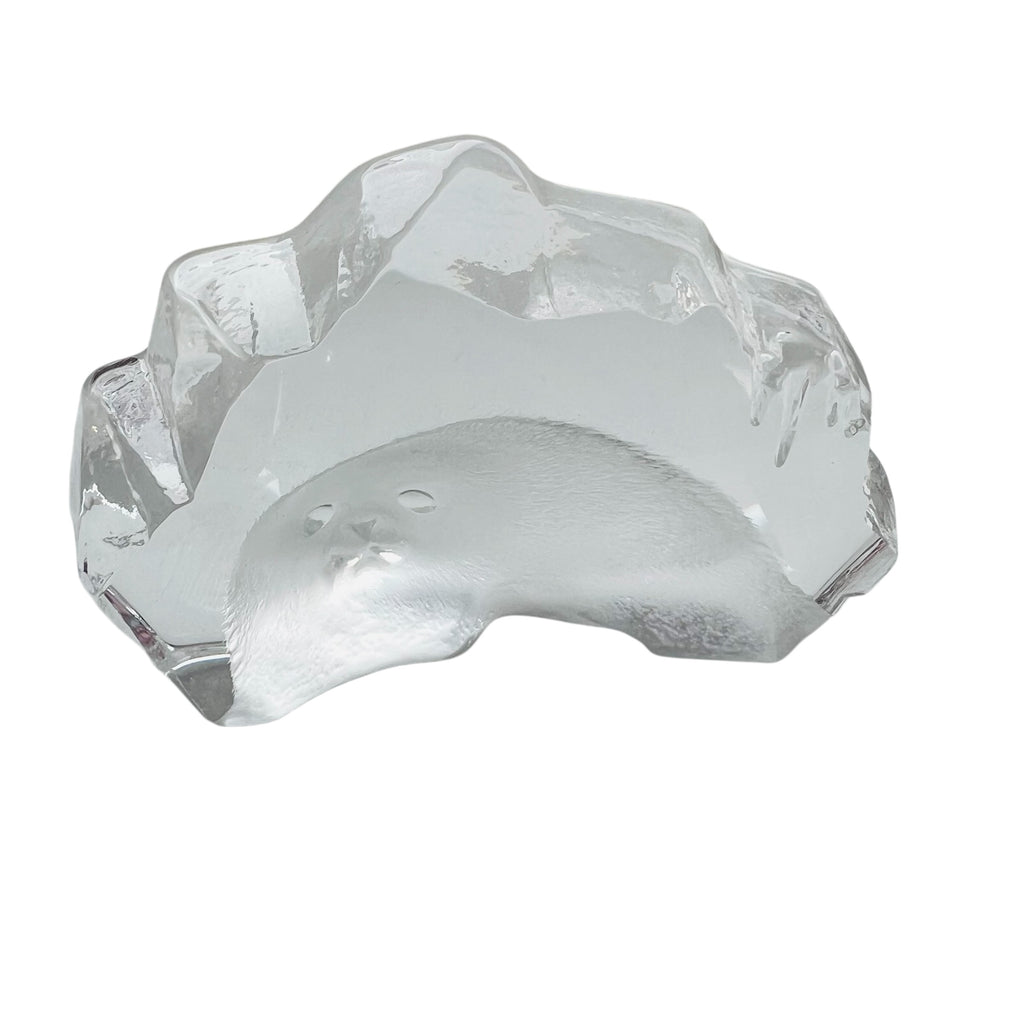 Vintage Sweden Art Glass Baby Seal Lead Crystal
Signed 3D Sculpture