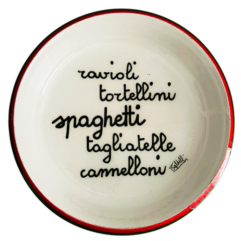Vintage Baldelli Italia Italy Serving Spaghetti Tortellini Ravioli Italian Dish