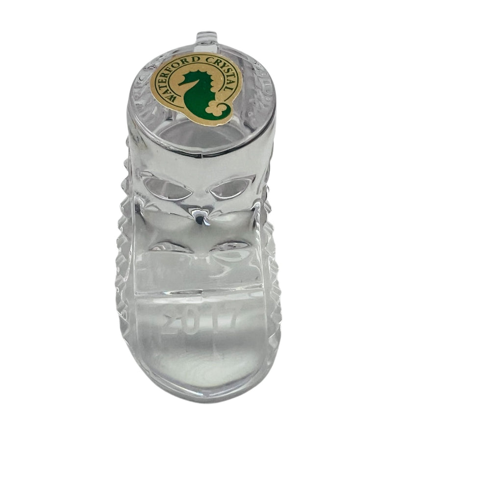 WATERFORD CRYSTAL Baby Bootie Keepsake 2017 Shoe Paperweight