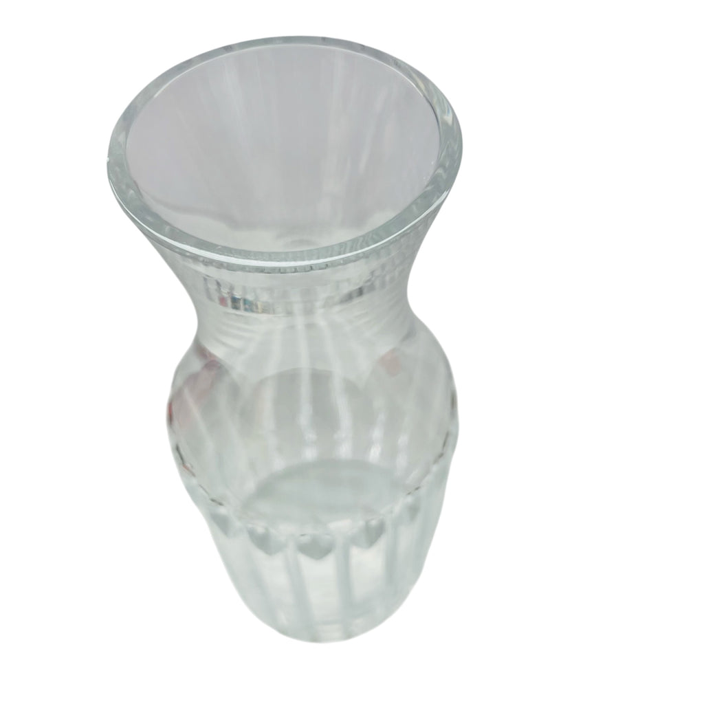 Vintage Ribbed Design Heavy Glass Carafe