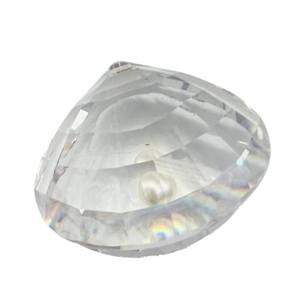 Vintage Swarovski Crystal Oyster Clam Shell with Pearl