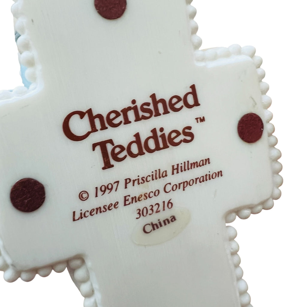Vintage Cherished Teddies Heaven Has Blessed This Day Enesco CrossTrinket Box