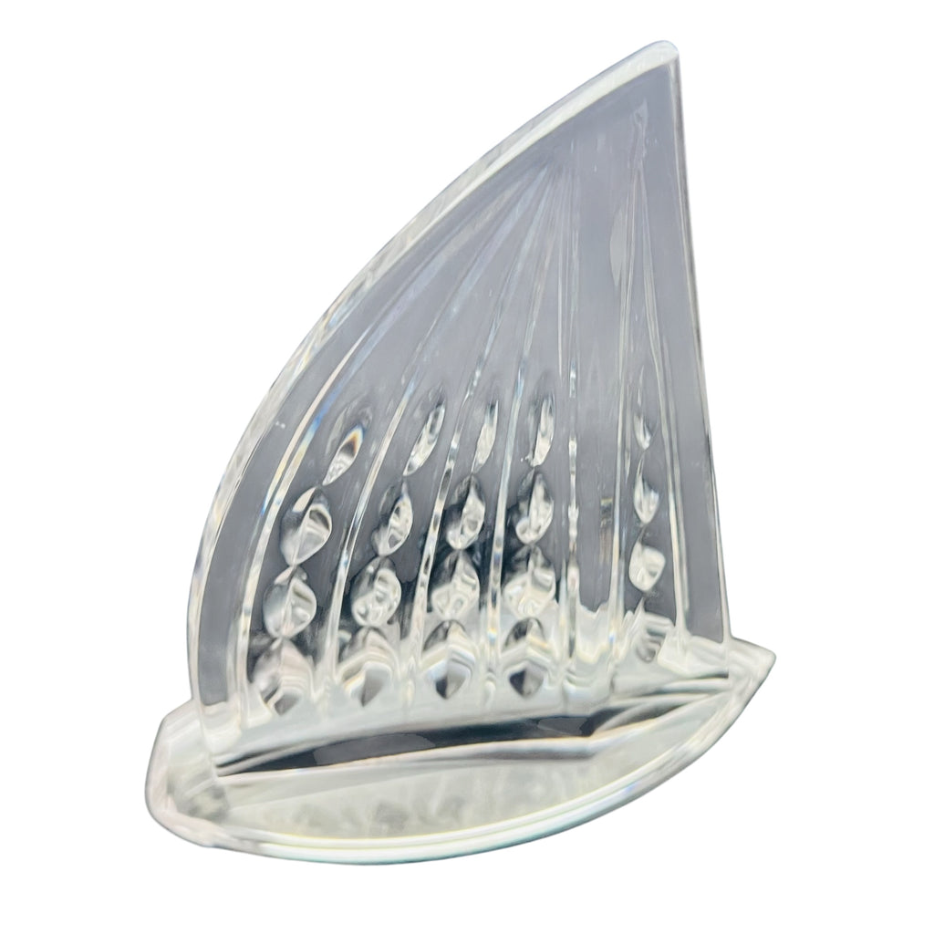 Vintage Waterford Crystal Clear Sailboat Nautical Boat Paperweight Figurine