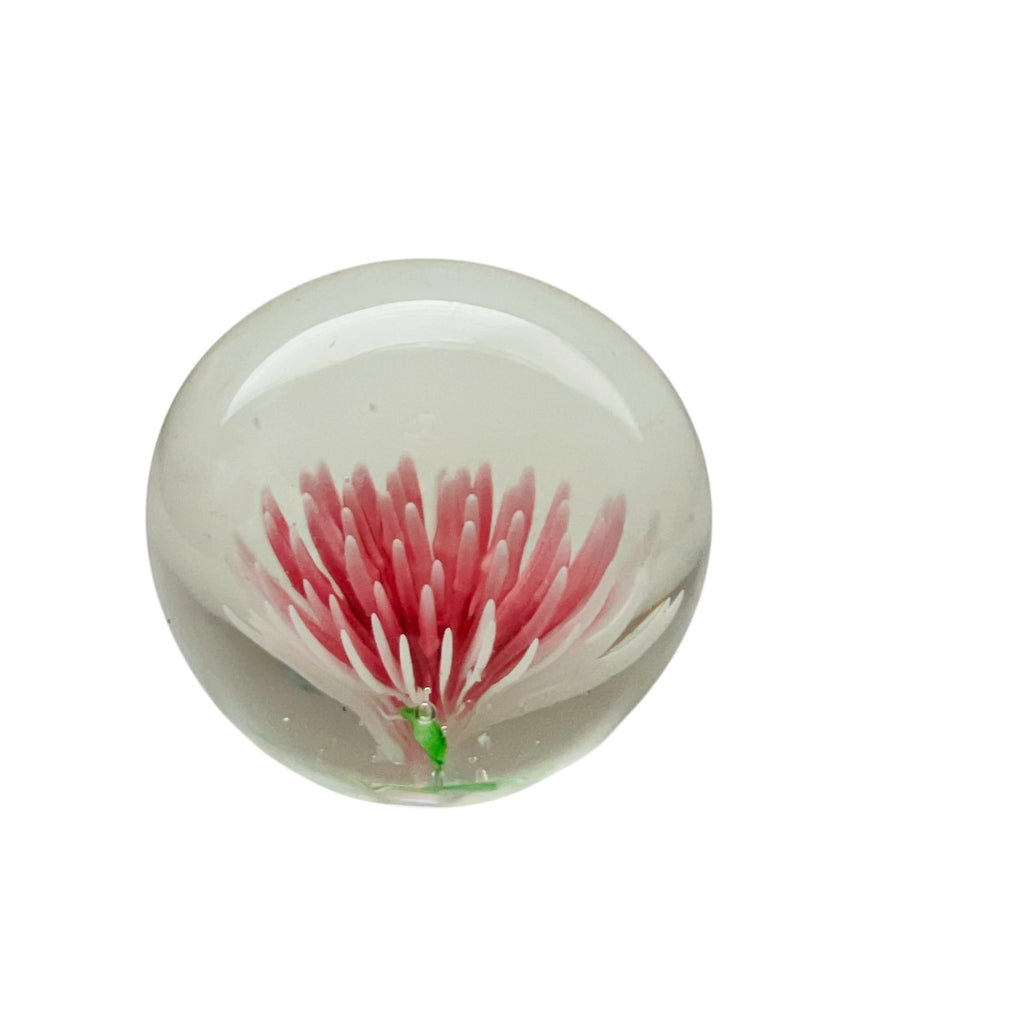 Art Glass Flower Water Lily Paperweight