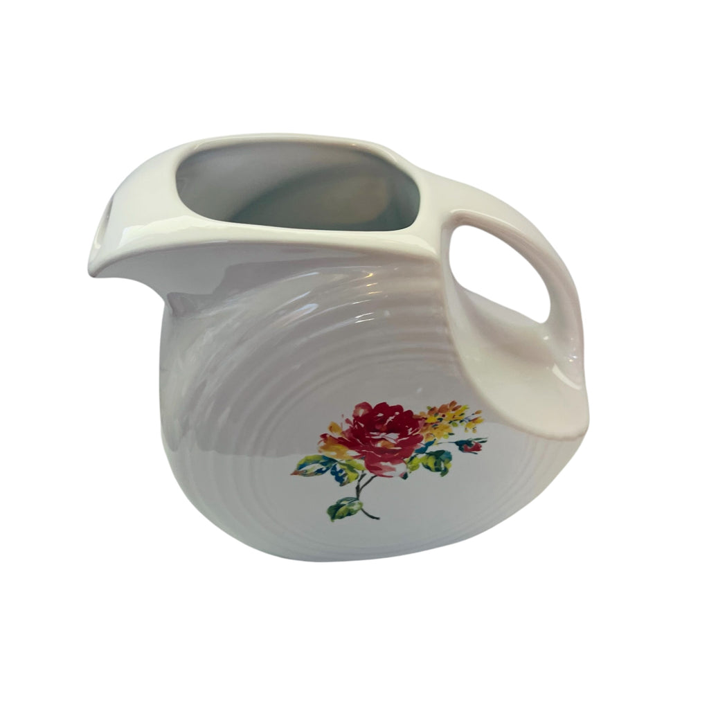 Fiesta Disc Pitcher Floral Bouquet with Matching Set of 6 Cups