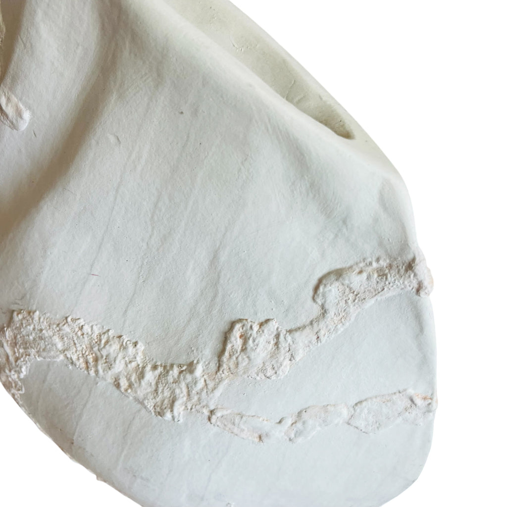 Sculptural Paper Mache Textured Art Vessel Vase