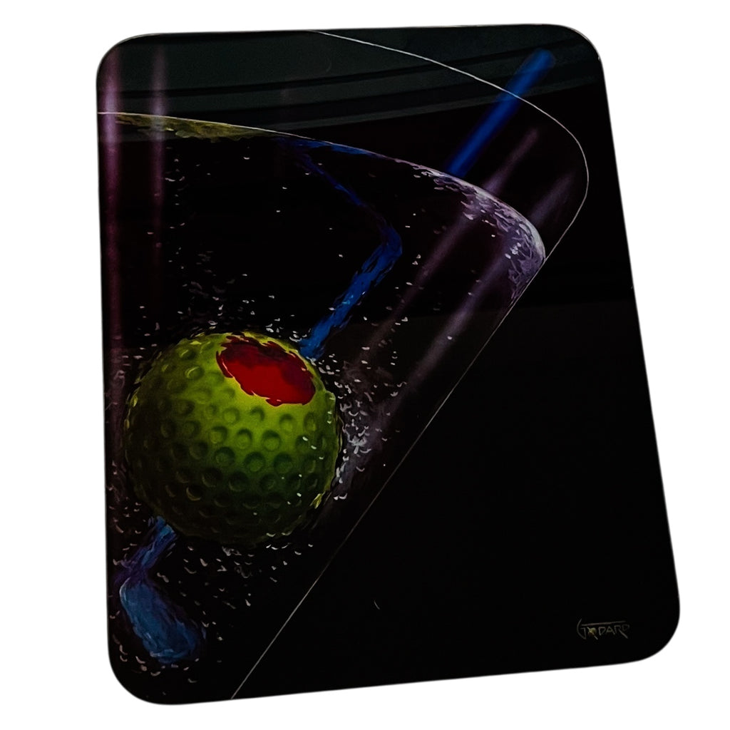 Michael Godard Olive Martini Glass Serving Bar Tray